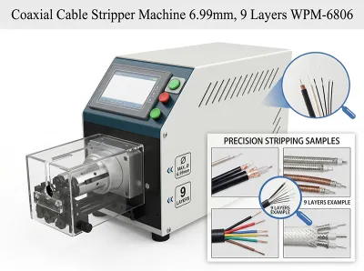 Mesin Pelucutan Kabel Sepaksi Automatik Berkelajuan Tinggi WPM-6806