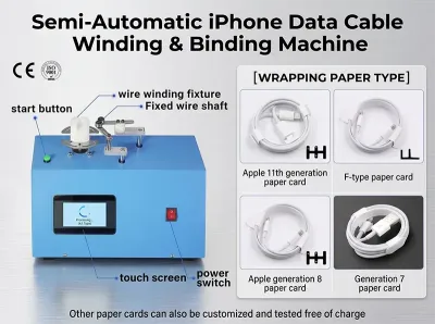Mesin Penggulungan & Pengikat Kabel Data iPhone Semi-Automatik WPM-K287