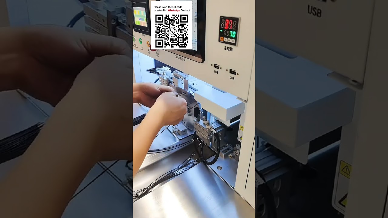 Pemprosesan Wayar Automatik: Cetak Laser, Sisip & Bakar Tiub Pengecutan Haba