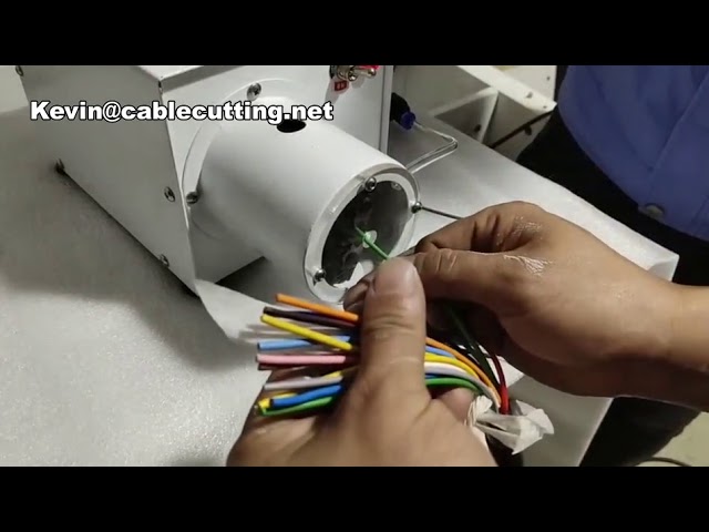 Mesin Penanggal & Pemutar Wayar Pelbagai Teras Automatik Pneumatik Elektrik untuk Kord Kuasa
