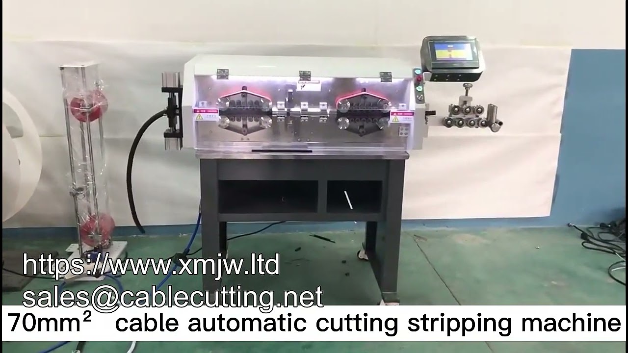 Mesin Pemotong dan Pengupas Kawat Persegi Besar Automatik Sepenuhnya untuk Kawat 10-70sqmm