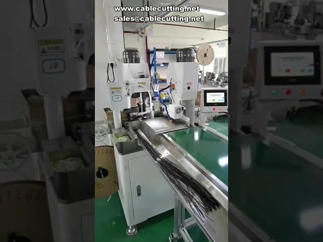 Full servo automatic double head terminal machine, automatic two end cutting wire stripping terminal