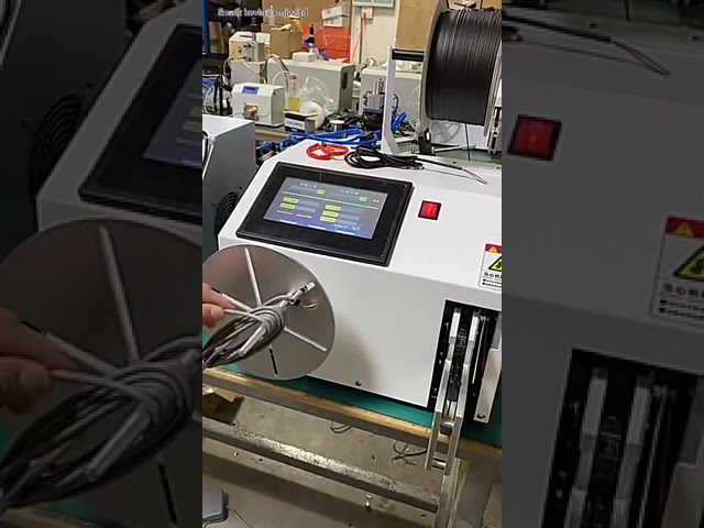 Automatic 3 28mm Wire Coil Winding Machine Electric Digital All in 1 Touch Screen Cable Binding Tie