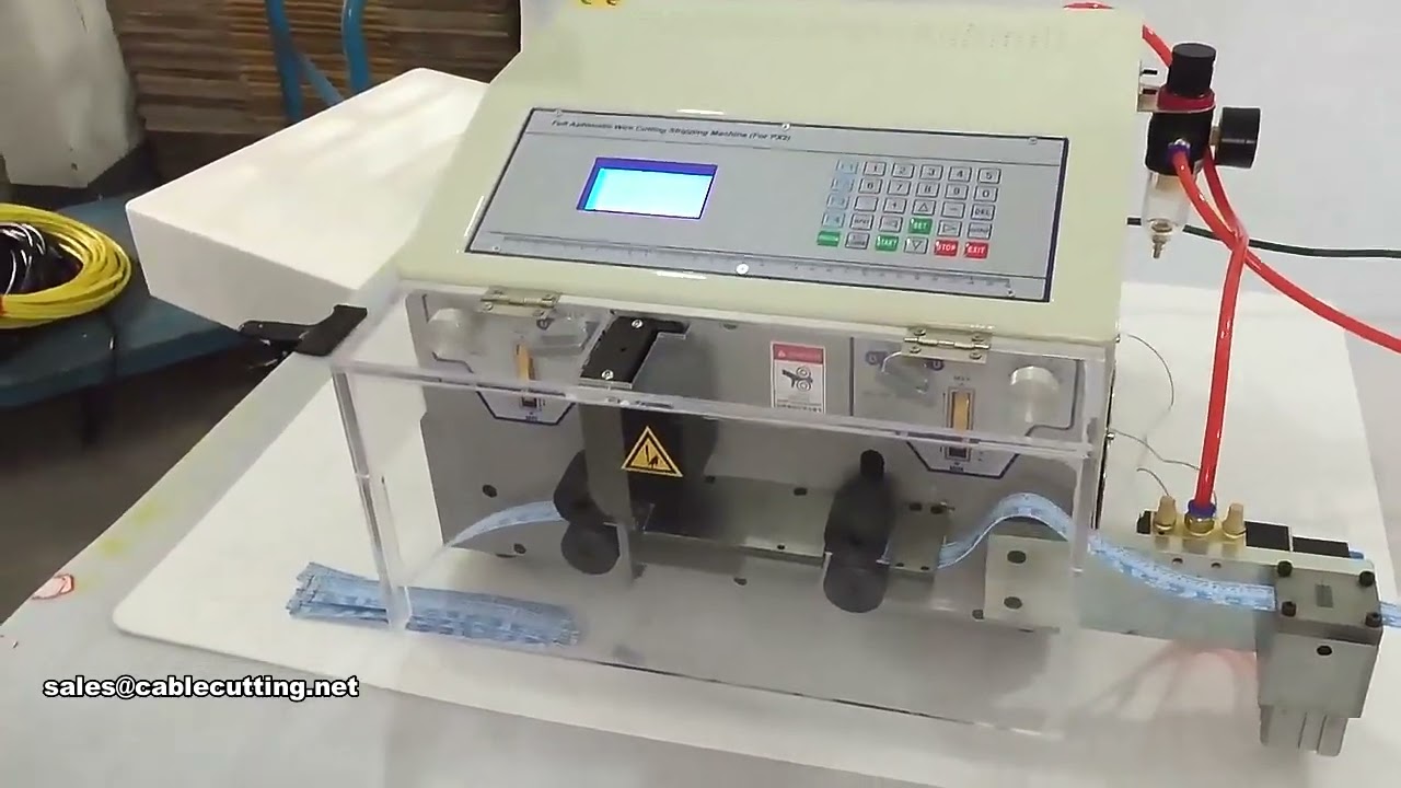 Mesin Pelucutan Wayar Automatik dengan Sistem Penyusunan & Pengagihan Wayar Elektronik