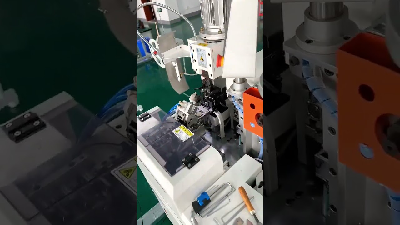 Mesin Crimping Dua Kepala Automatik Sepenuhnya – Rakaman Sebenar Operasi Kilang #factory #machine