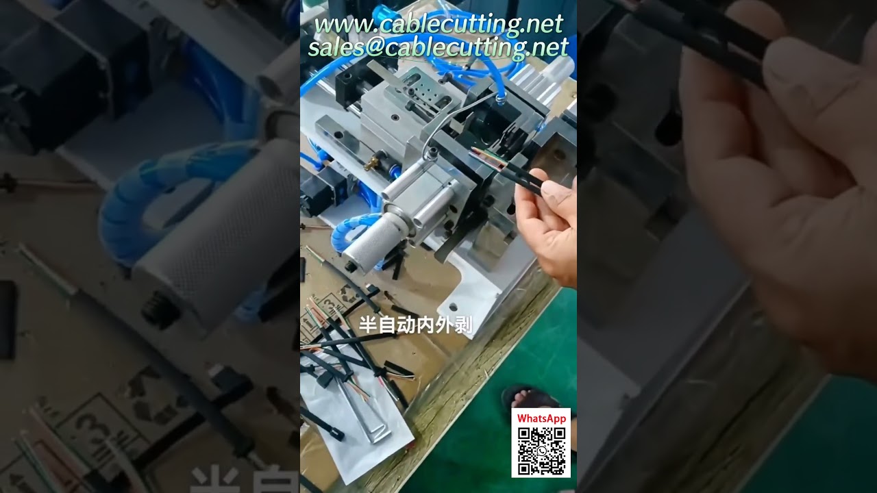 Mesin Pemprosesan Wayar Separa Automatik - Pengupas Dalaman & Luaran untuk Kabel
