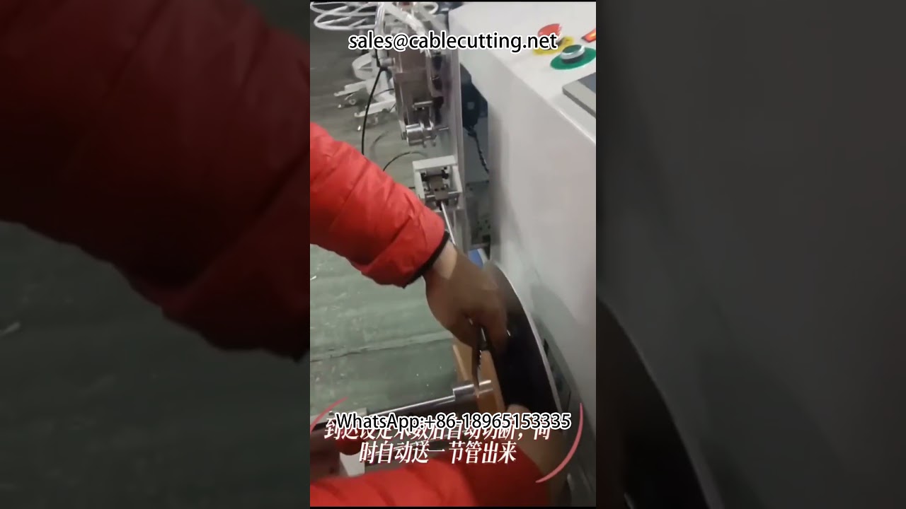 #Nylon tube automatic metre counting sorting cutting winding and tying machine operation case