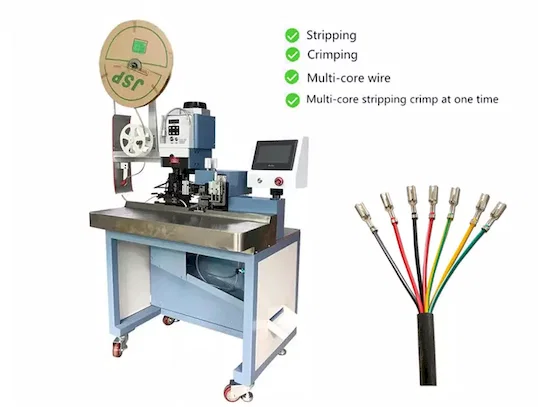 Multi-Core Sheath Cable Strip &amp;amp;amp;amp;amp;amp;amp; Ferrule Crimp machine WPM-32